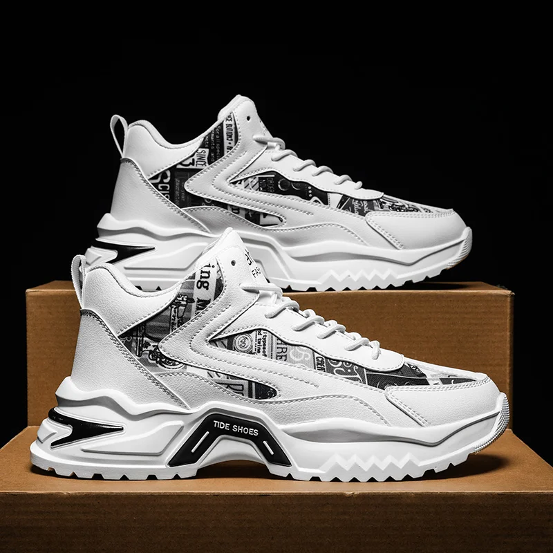 

2025New Comfortable Casual Thick-Soled Floral Fabric Trendy Shoes Cold-Adhesive Shoes Plus Size39-44High-quality Men's Sports