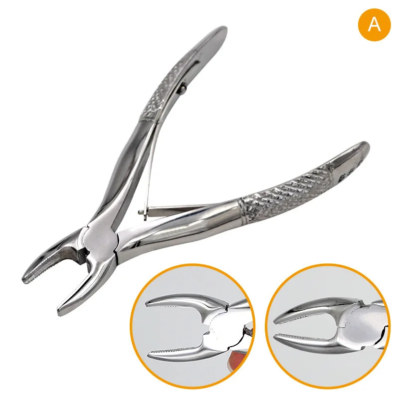 1Set  Oral Care Material Dental Stainless Steel Extraction Forceps Adult Child Pliers Minimally Invasive Forcep Instrument Tool