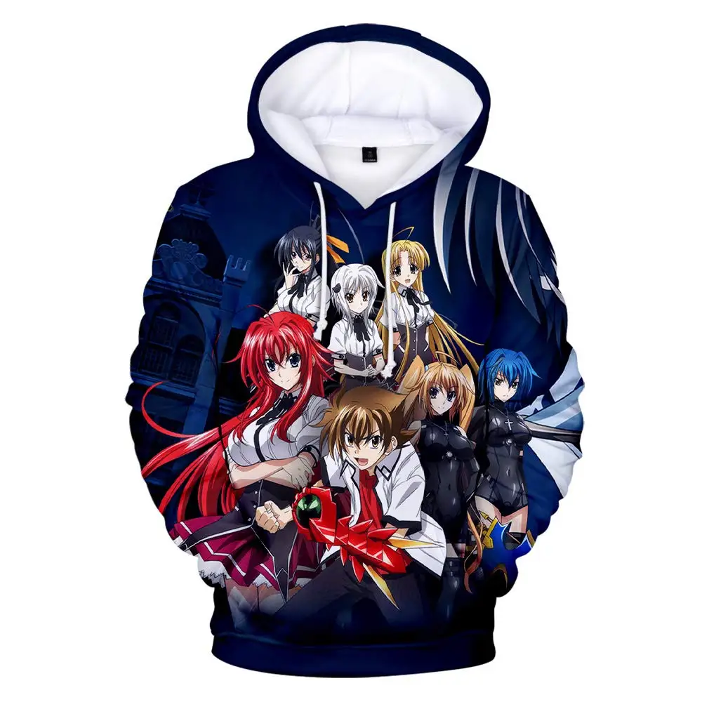 

2022 Highschool DxD Hoodie Sweatshirt of 3D Pllovers Hip Hop Men Rapper Autumn Thin Hooded Clothes