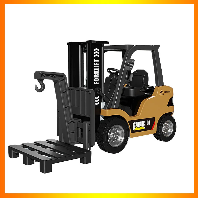 

New Forklift 1:64 Desktop Mini Alloy Bluetooth Remote Control Engineering Car Remote Control Alloy Car Model Rc Toy Gift For Kid