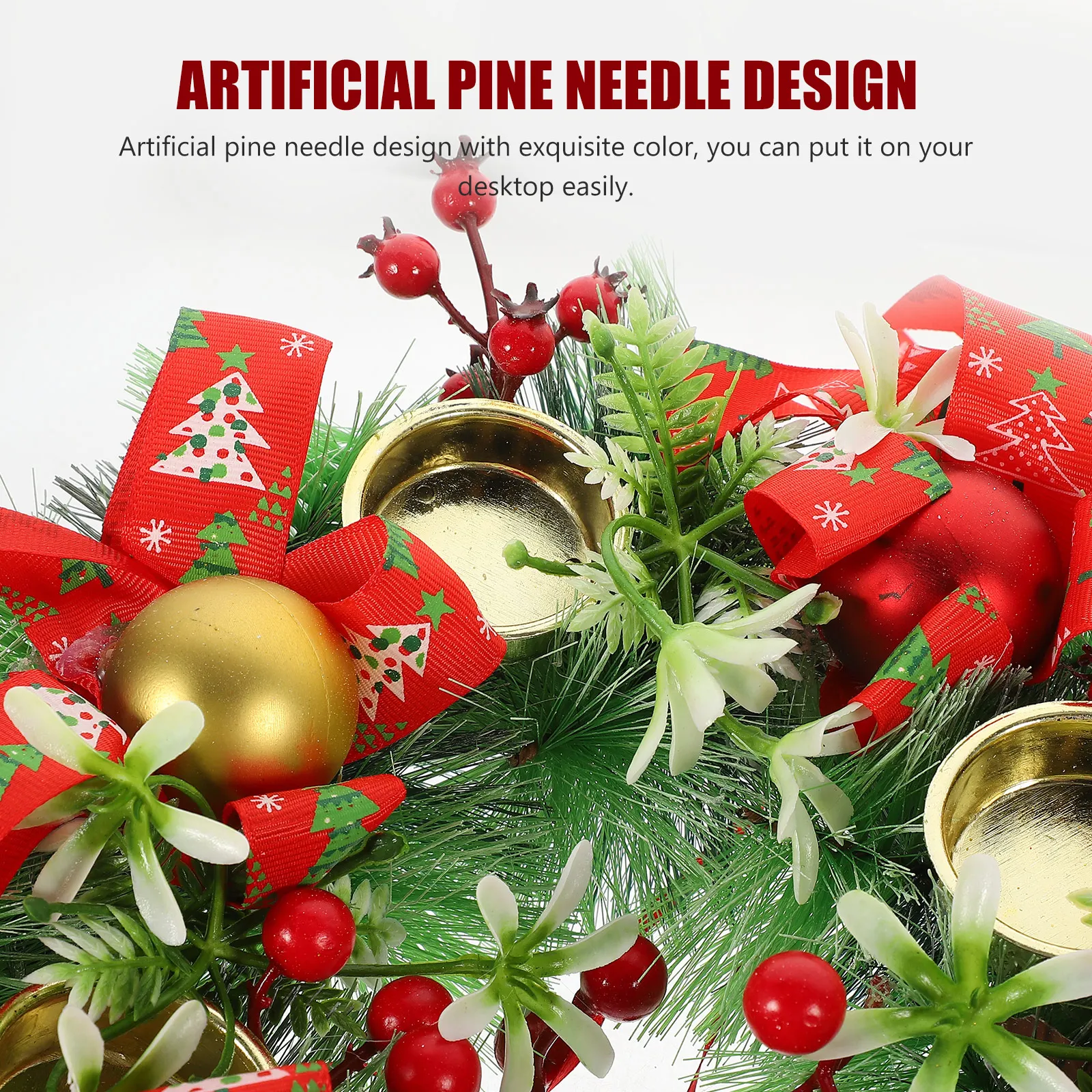 

Christmas Red Berries Pine Needles Home Decor Wreath Mini White Green Leaves Holiday C nament Door Hanging