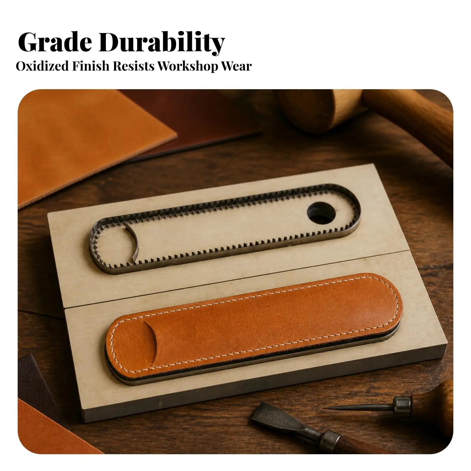 Sharp Pen Pouch Cutting Die | for Clean Repeatable Patterns, Pen Case Leather Die, Leathercraft Workshops