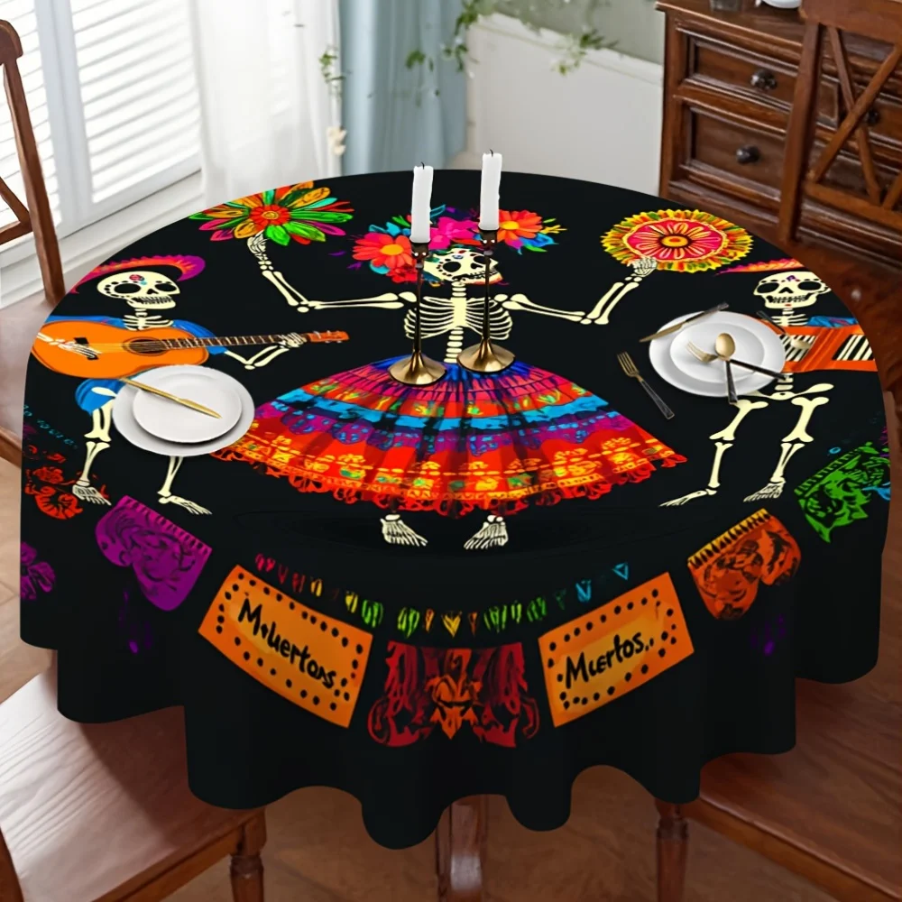 One-piece round tablecloth, specially designed for the 
