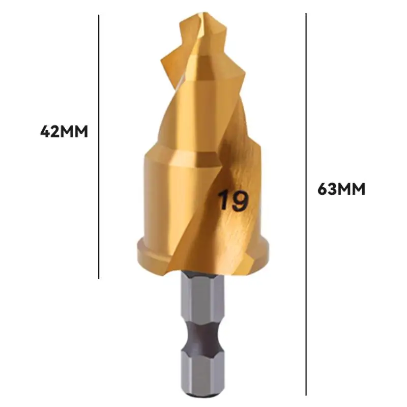 PPR Lifting Stepped Drill Bit Hexagon Shank Water Pipe Connection Tool 20 25 32mm Full Open Process