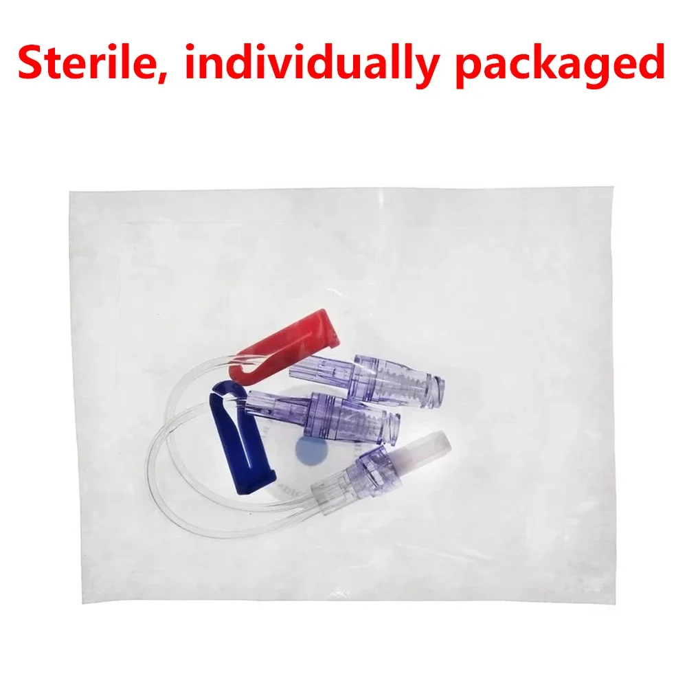 10/25/50/100PCS Medical Grade 2-Way Extension Tube Set, I-V Extension Set Sterile Individually Wrapped for Lab & Pet Veterinary