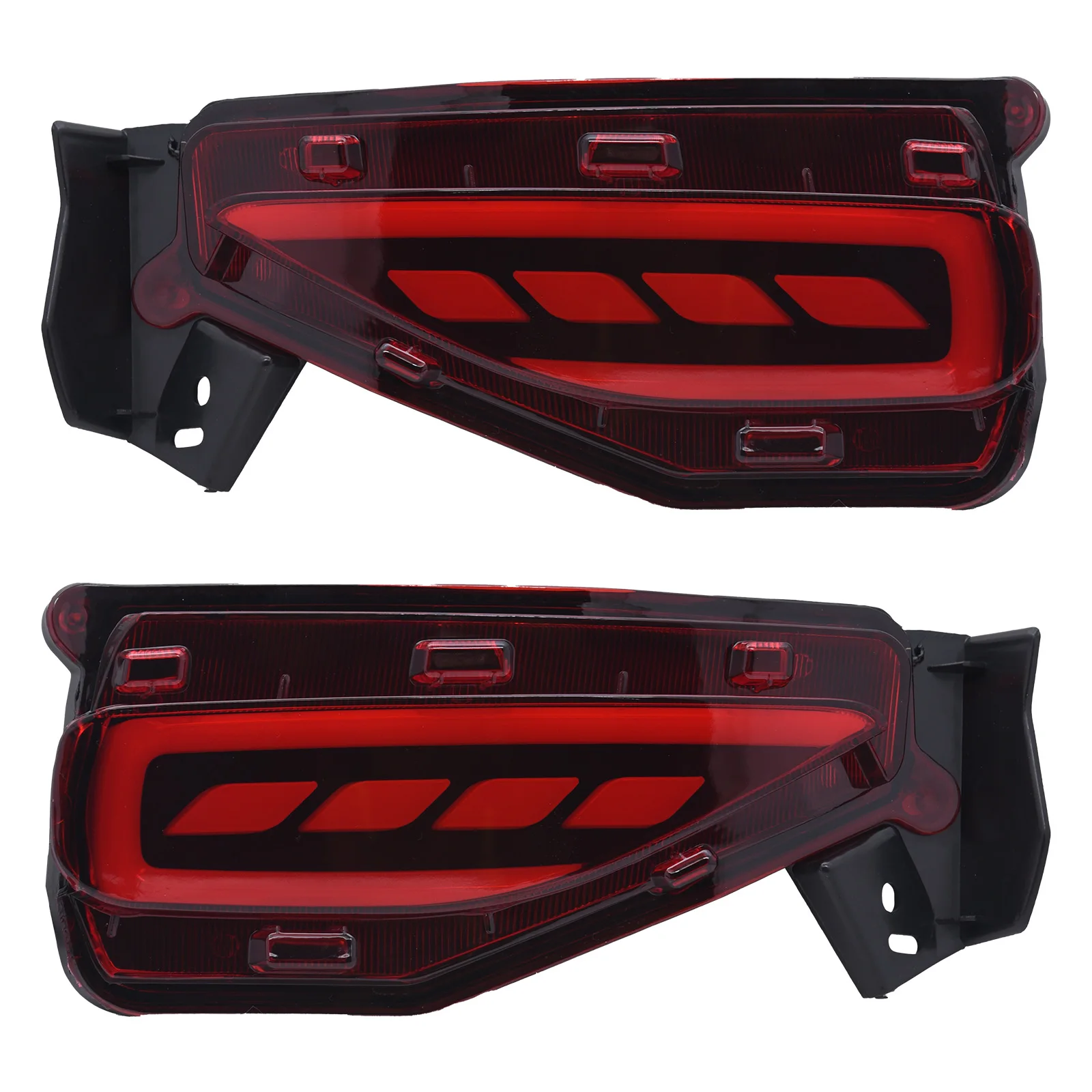 Luz LED DRL para coche, luz de circulación diurna para Toyota Fortuner SW4 2015 2016 2017 2018 2019 2020, luz antiniebla trasera, luz de freno, luz direccional