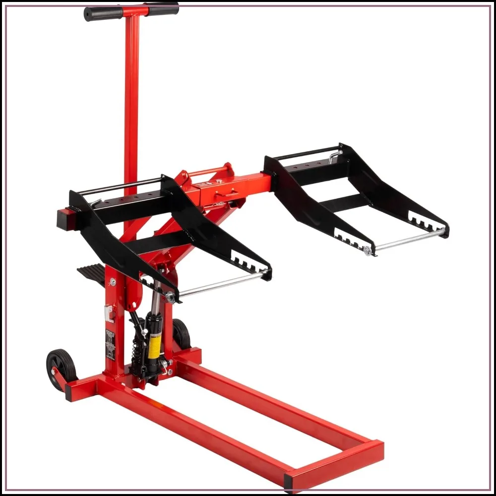 300lb Adjustable Riding Lift Jack Heavy Duty with Safety Lock for Tractors ATVs Mowers