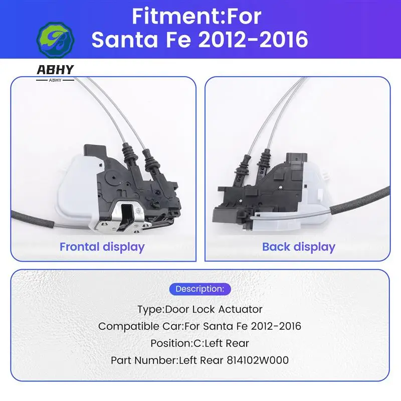 

ABHY-Door Lock Actuator Door Lock Actuator Latch Motor For Hyundai Santa Fe 2012-2016