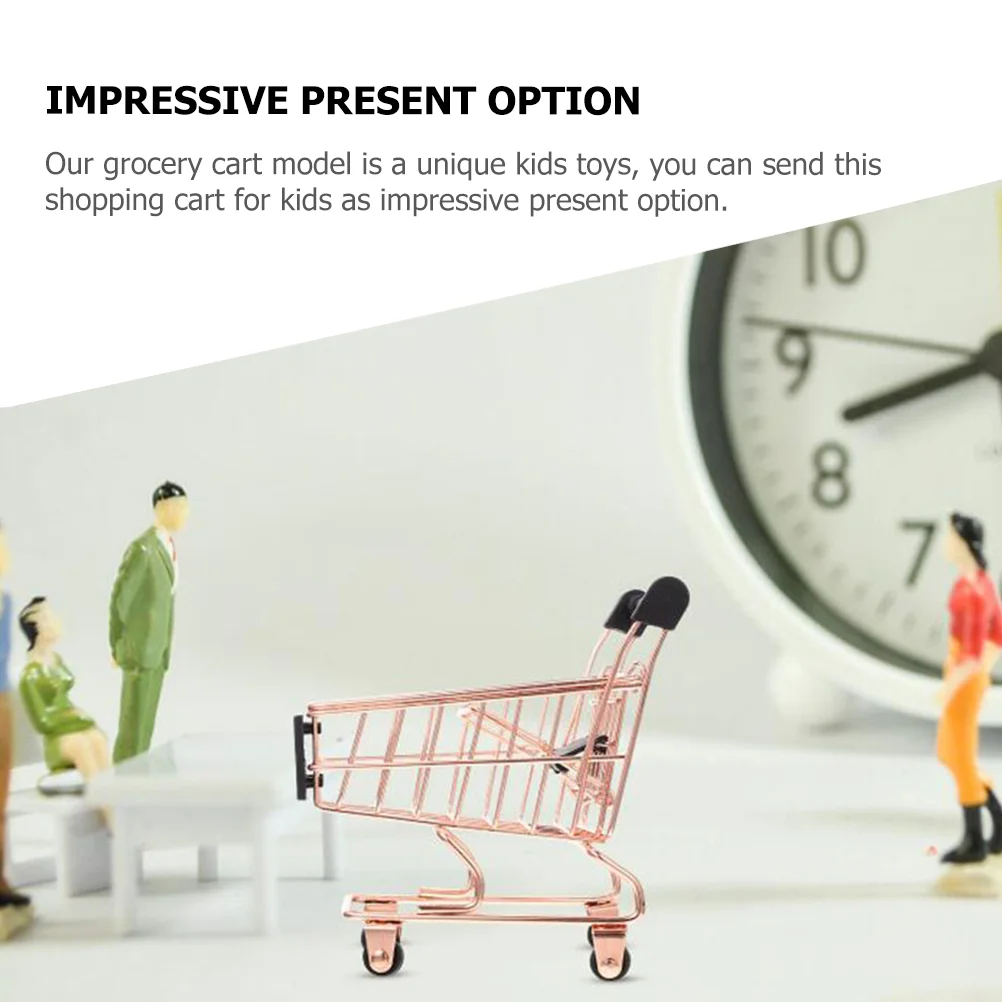 6 Pcs Mini Shopping Cart Kids Grocery Miniature Supermarket Makeup Egg Dryer Childrens Toys