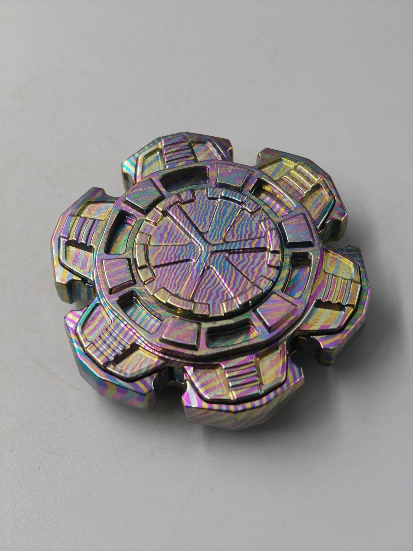 Used EDC Titanium Horse Detonation, Fingertip Gyro, Nail Opening Gyro Edc Metal Decompression Toy Tide Play Black Technology