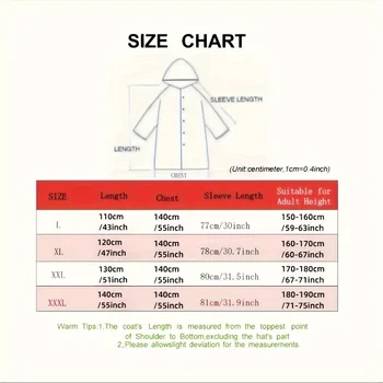 Unisex Long Hooded EVA Raincoat for Outdoor Activities 5 Black Fashion Adult Waterproof Long Raincoat Women's Men's Raincoat Hooded Outdoor Motorcycle, Cycling, Hiking, Fishing 5