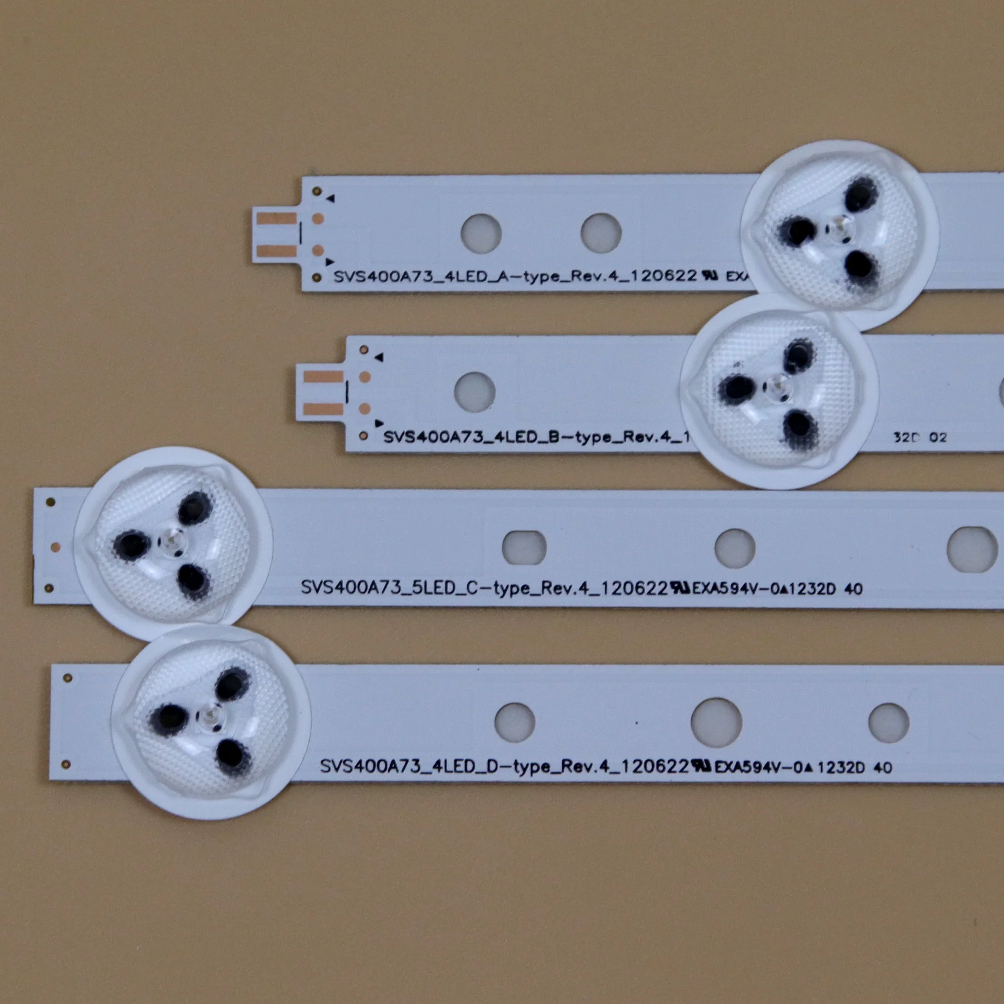 LED Backlight Strip For 40PFL3078K/12 40PFL3078T/12 40PFL3107H/12 40PFL3107H/60 Bars SVS400A79_4LED_A B C D-TYPE_Rev.1 Array