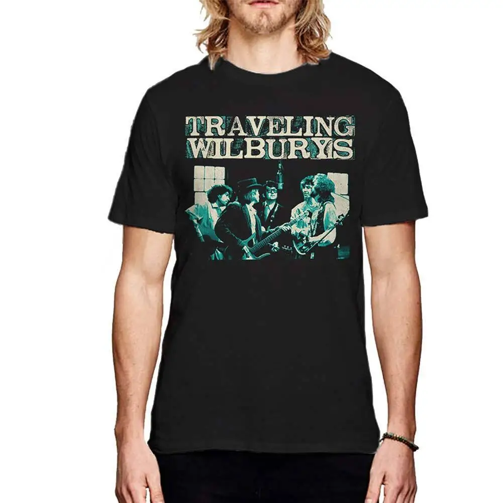 Men's Traveling Wilburys Performing Slim Fit T shirt XX Large Black