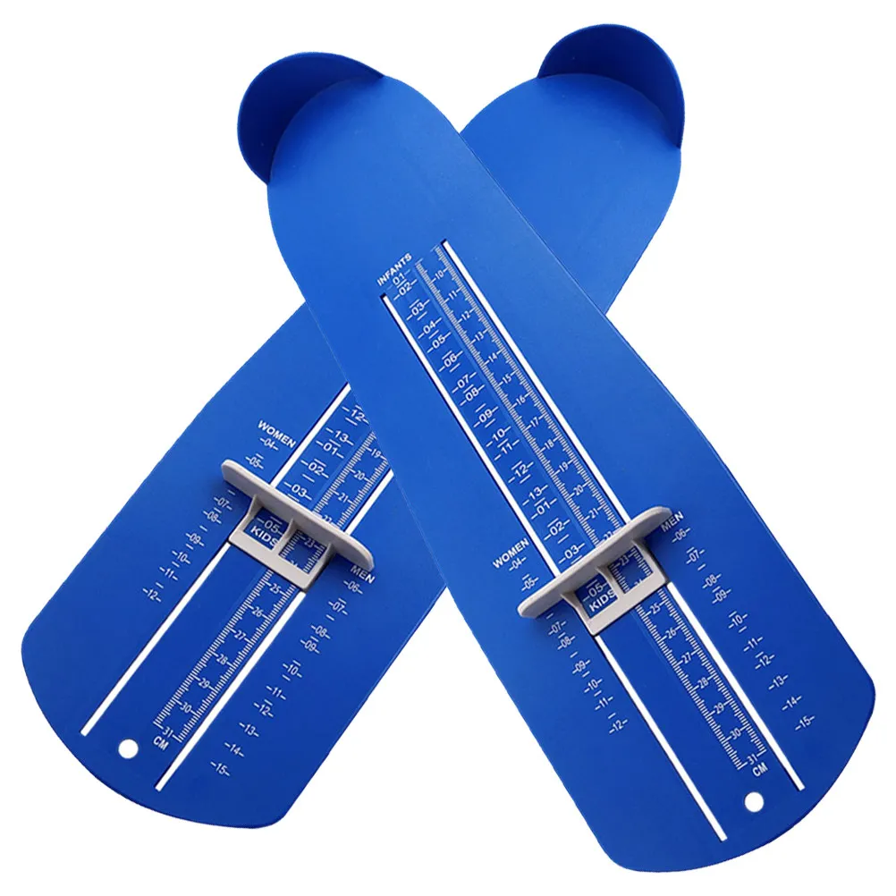 2Pcs Foot Length Measuring Ruler Us Shoe Size Conversion Tool Clear Markings Portable Foot Sizer Device for Accurate Shoe Fit At