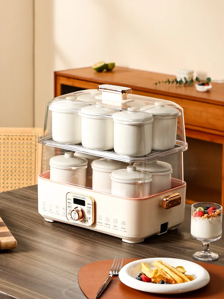 وعاء الحساء الكهربائي الأوتوماتيكي 220 فولت، سعة كبيرة، حمام الماء، طباخ بطيء للاستخدام العائلي