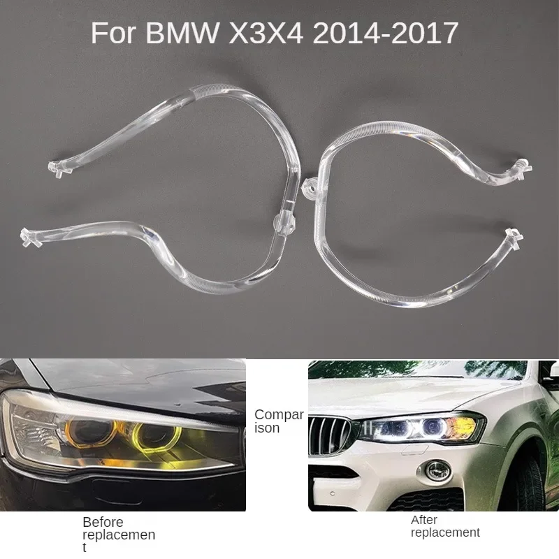 NEW For BMW X3 X4 F25 2014-2017 DRL Light Guide Plate Light Guide Tube Headlight Daytime Running Light Guide Angel Eye