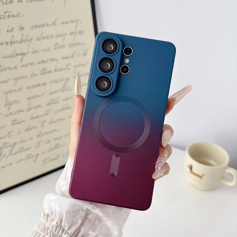 Gradient Wireless Charging Phone Case For Samsung Galaxy S26 Ultra S20 S21 S22 S23 S24 S25 Plus FE Lens All Inclusive Protective - view 2