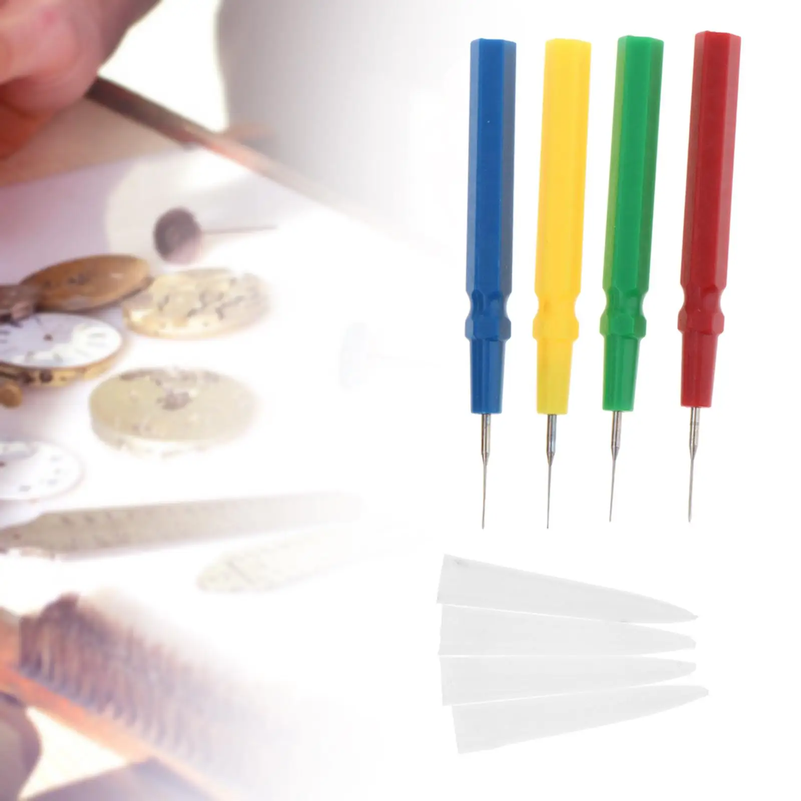 4x ปากกาสำหรับน้ำมันนาฬิกา อุปกรณ์เสริมอเนกประสงค์ ยาว 2.76 นิ้ว พกพาสะดวก