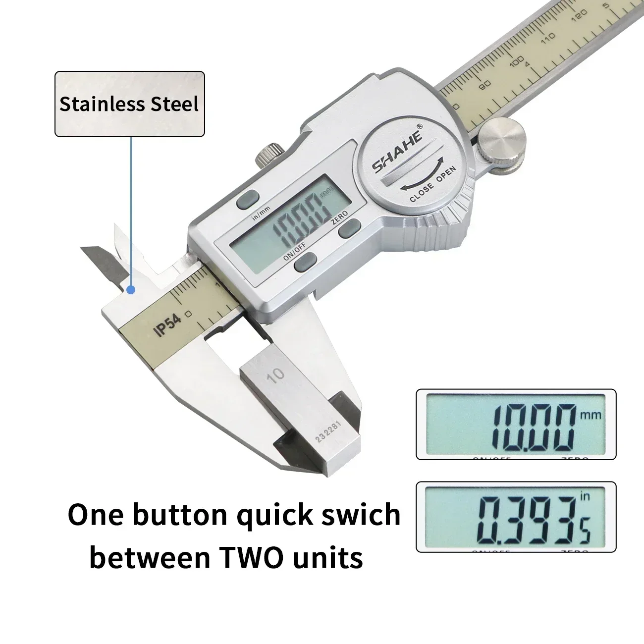 SHAHE 150mm 6inch Digital Caliper Stainless Steel Digital Caliper Electronic Digital Caliper Micrometer Measuring Gauging Tools