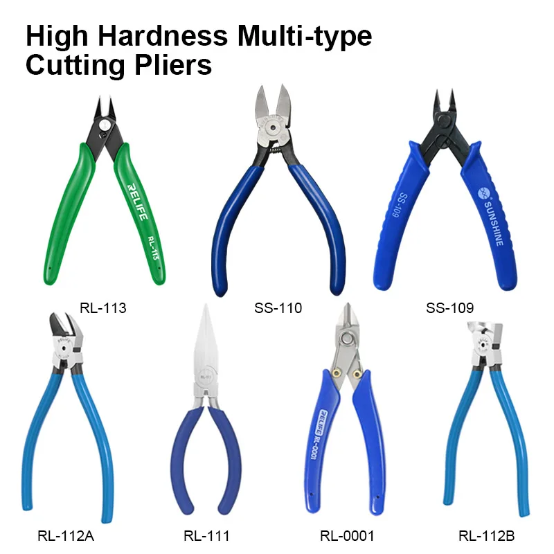 RELIFE RL-112A RL-111 RL-113 High Precision Cutting Pliers SUNSHINE SS-109 SS-110 High Hardness for Electronic Wire Cable Cutter