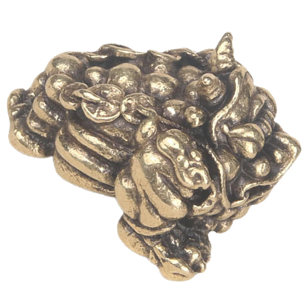 

Wealth Frogs Statue Brass 3-Legged Toad Unique Delicate Modeling Safe Smooth Surface Reusable Longtime Use Gift