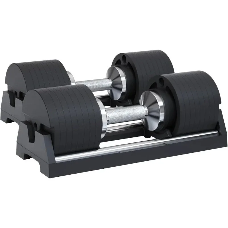 home-Adjus   Dumbbell Set 80 lbs with Cast Iron Plates Fast Adjust Knurled Handle Compact Home Gym Equipment for Bench.tools