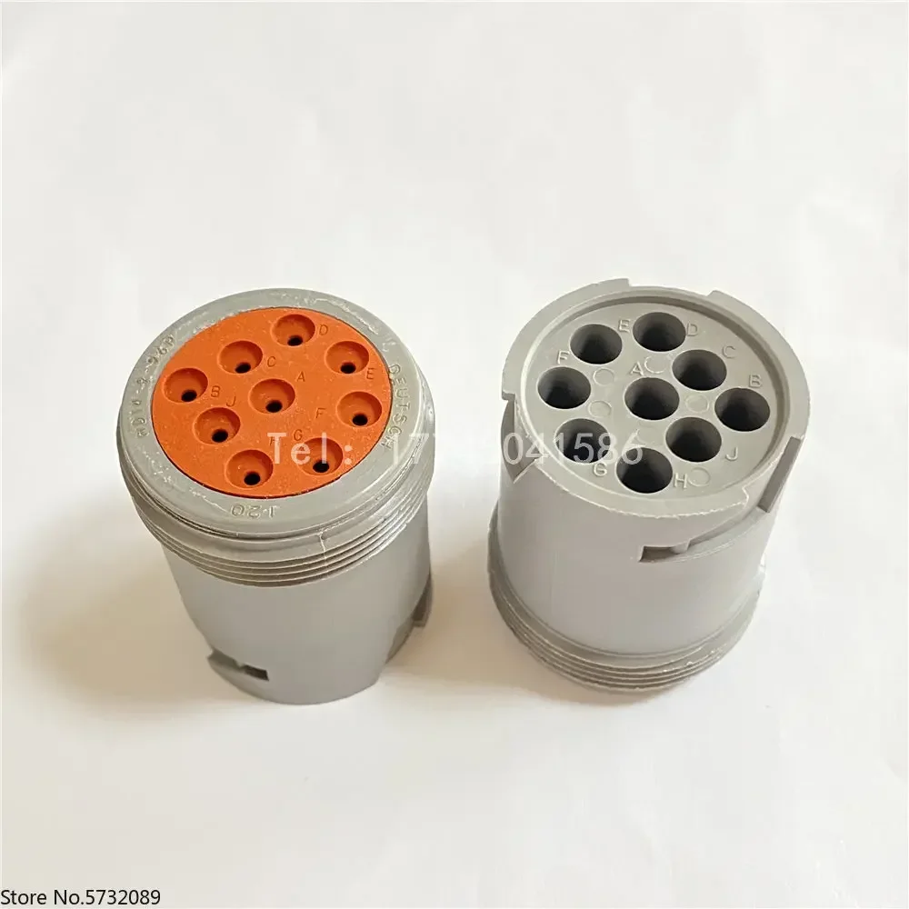 

2pcs HD14-9-96P | Automotive engineering machinery harness connector 9P circular gray plug socket