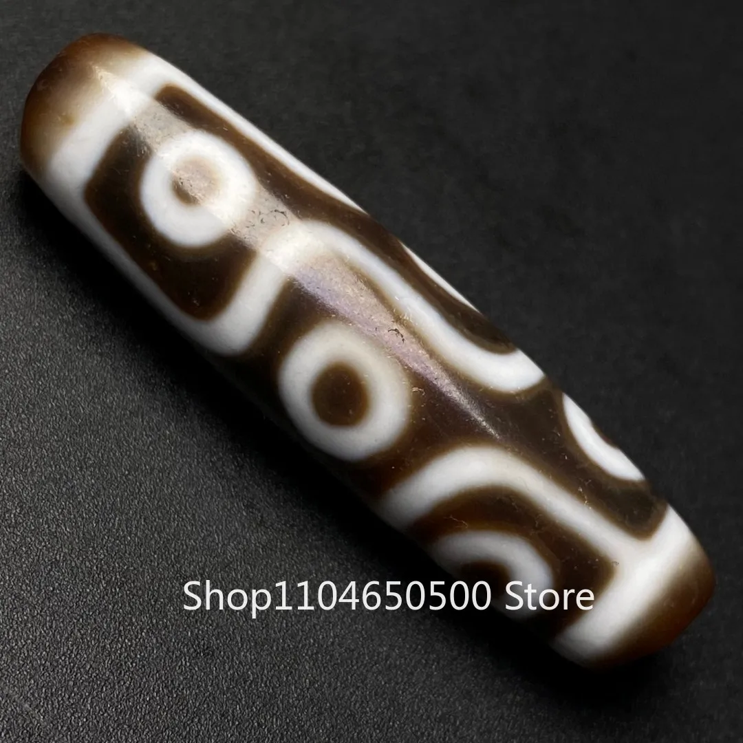 

Зуб желтый с большим отверстием, складная линия, девять глаз, бусина дзи, агатовое ожерелье, кулон, ювелирный браслет Duobao, перегородка из бисера 12*47 мм