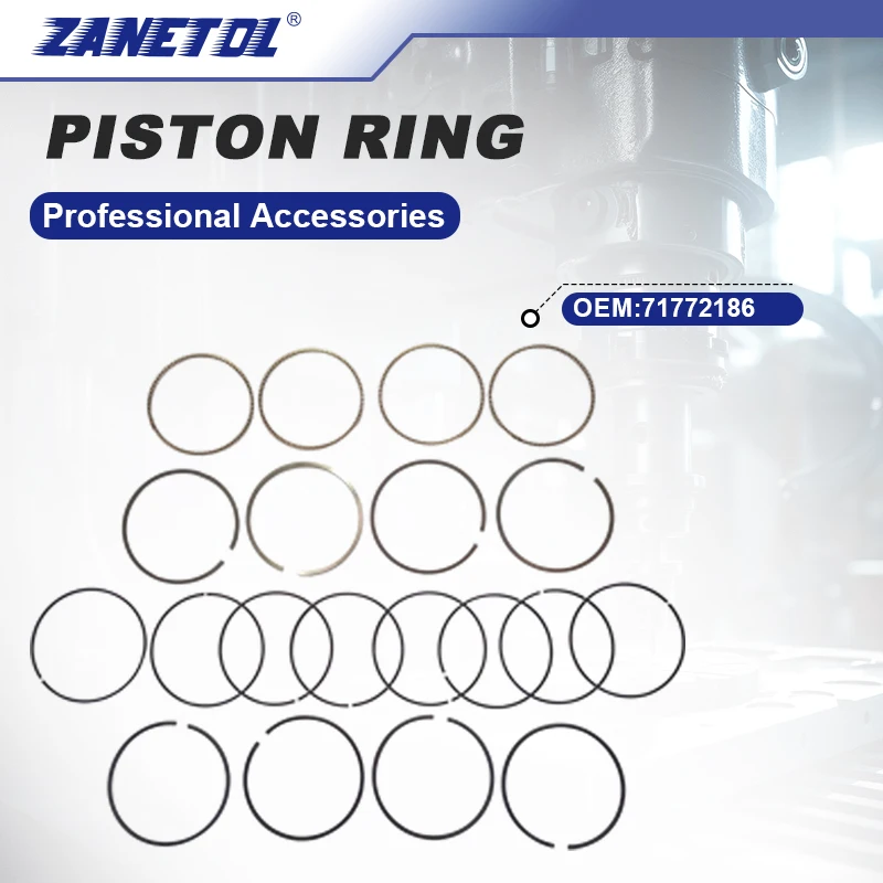 Anel de pistão modelo de carro ZANETOL para Fiat GRANDE PUNTO 2005 Fiat LINEA 2007 para ALFA ROMEO MITO 2008 71772186 71749111 71753734