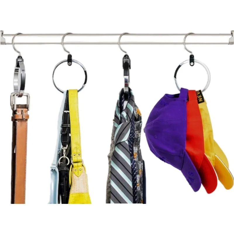 Multipurpose Closet Hangers- Tie and Belt Hanger for Closet- Great Space Saving Belt Organizer for Closet- Ideal - 3 Pack