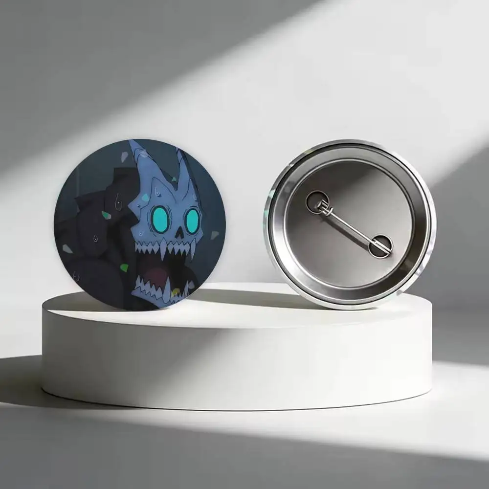 Anime K-Kaiju No 8 Laser Badge Creative Pins Brooch for Bag Clothes Hat Decor Gifts Fans Collect