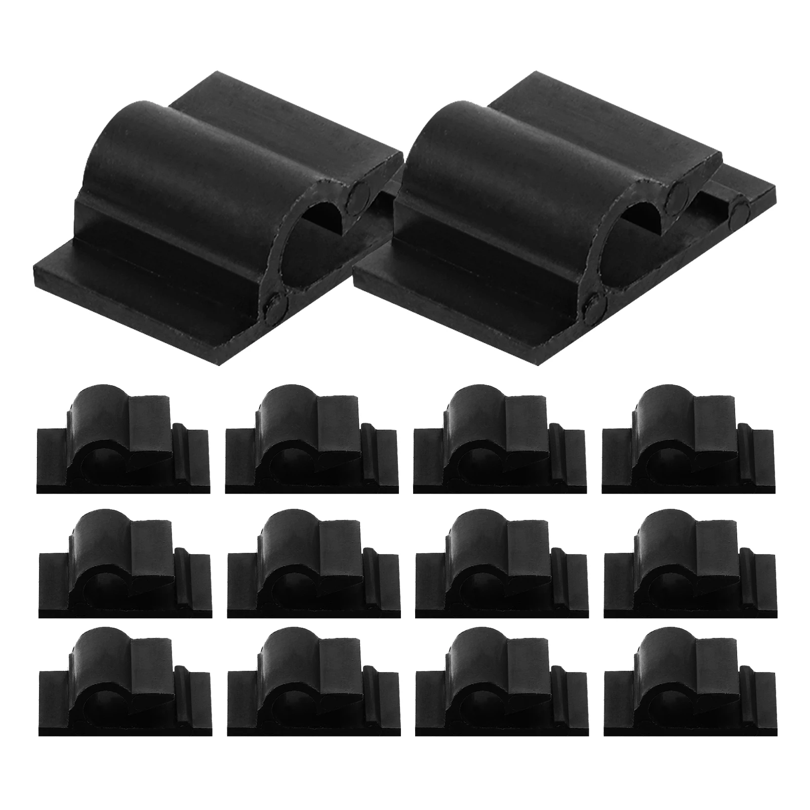 

100 Pcs Car Clamp Line Card Adhesive Cable Clip Wire Rack Cord Clips Management Black Office