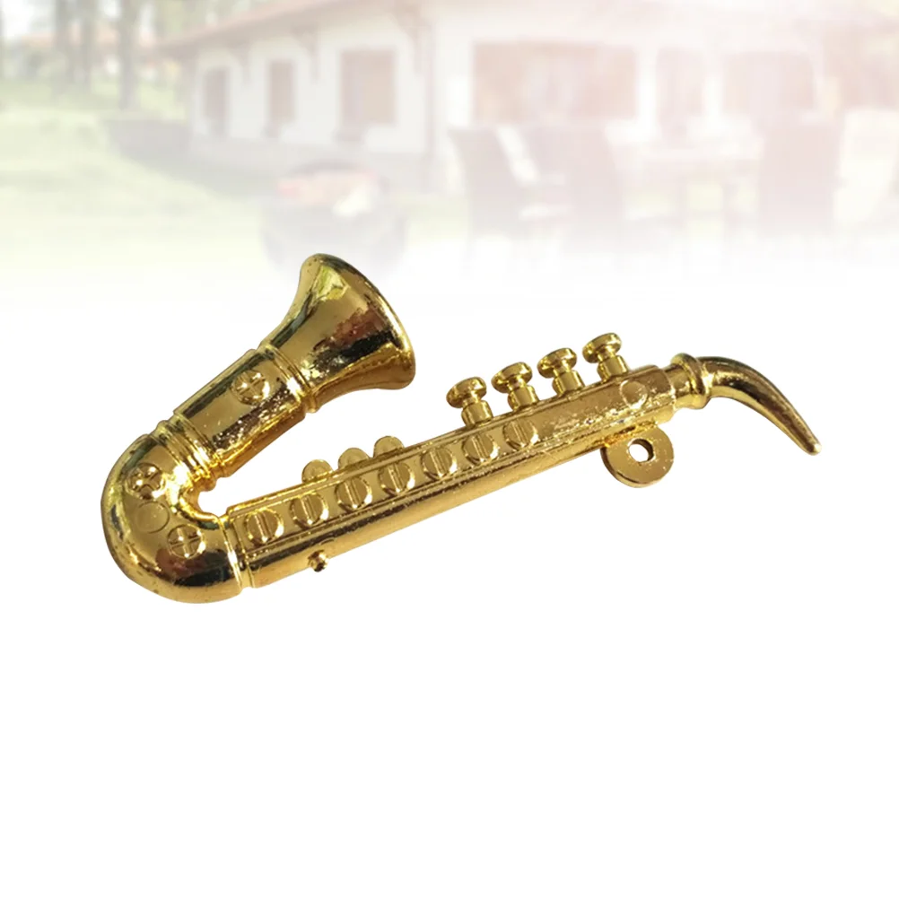 3PCS 1:12 House Musical Instrument Decoration Mini Instrument Toys for Home Kids Bedroom (Saxophone Style)