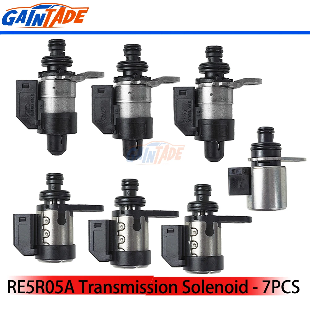 7 unids/set RE5R05A solenoides de transmisión para Nissan Armada Elgrand Navara para Infiniti EX35 FX35 para Hyundai para Kia para Datsun