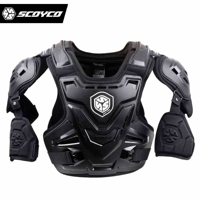 SCOYCO Motorcycle Armor Vest Protection Jacket Motocross Body Armor Vest Dirt Bike MTB Chest Back Protective Gear Moto Equipment