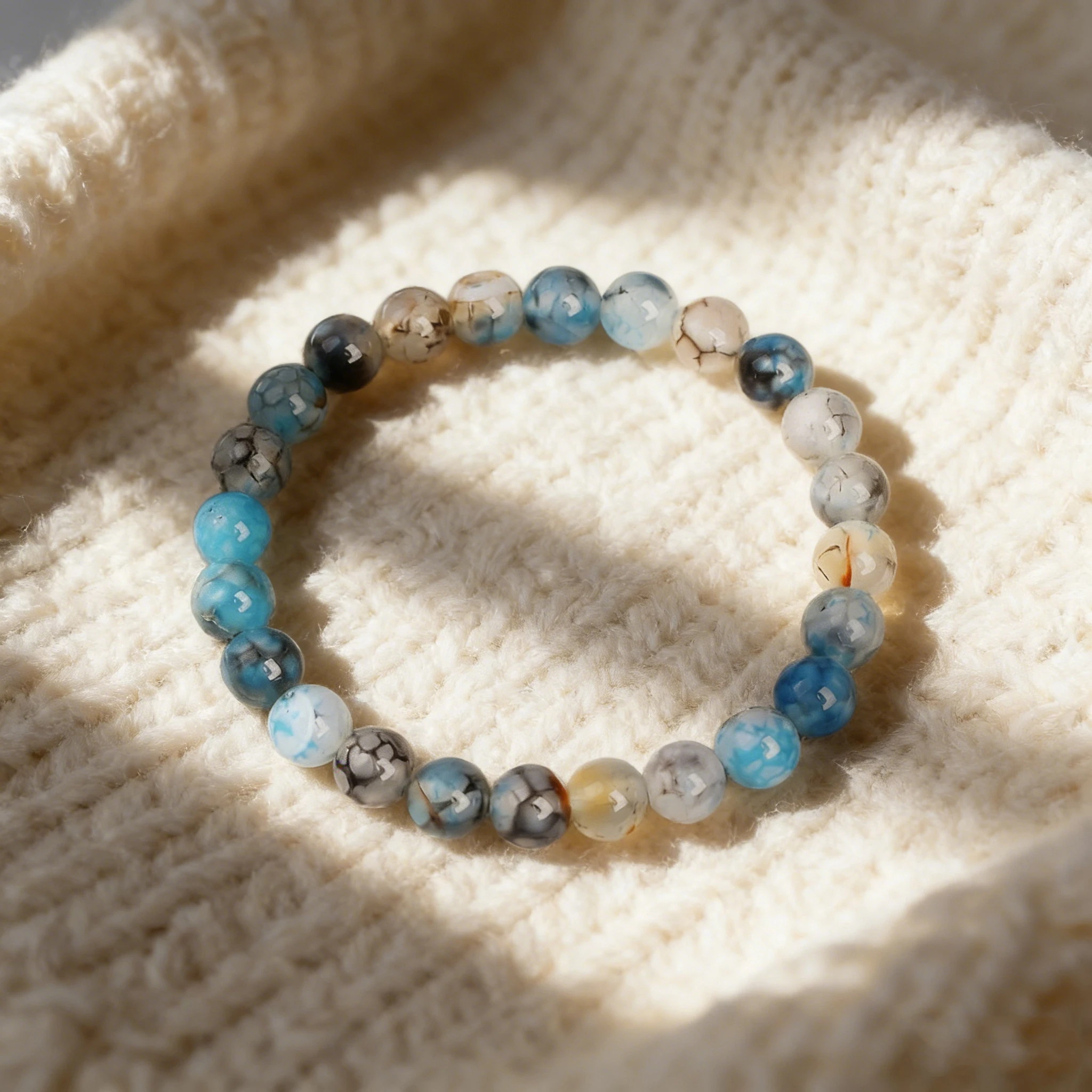 6 8 10mm Dragon Veins Agate Bracelet Natural Beaded Balance Protection Emotional Healing Bracelet Vitality Reiki Charm Jewelry