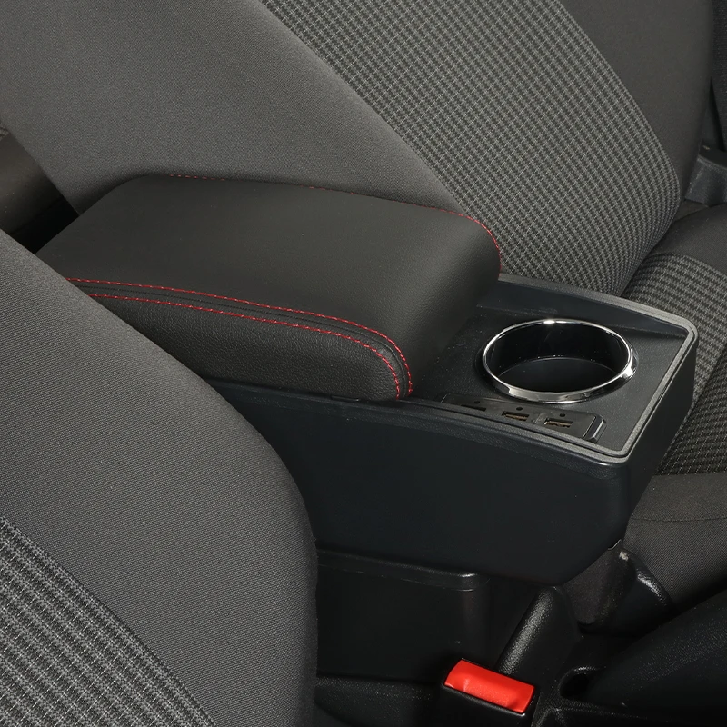 لسوزوكي فيتارا مسند الذراع التحديثية أجزاء مخصصة مسند ذراع السيارة مركز صندوق تخزين اكسسوارات السيارات الداخلية USB سهلة التركيب