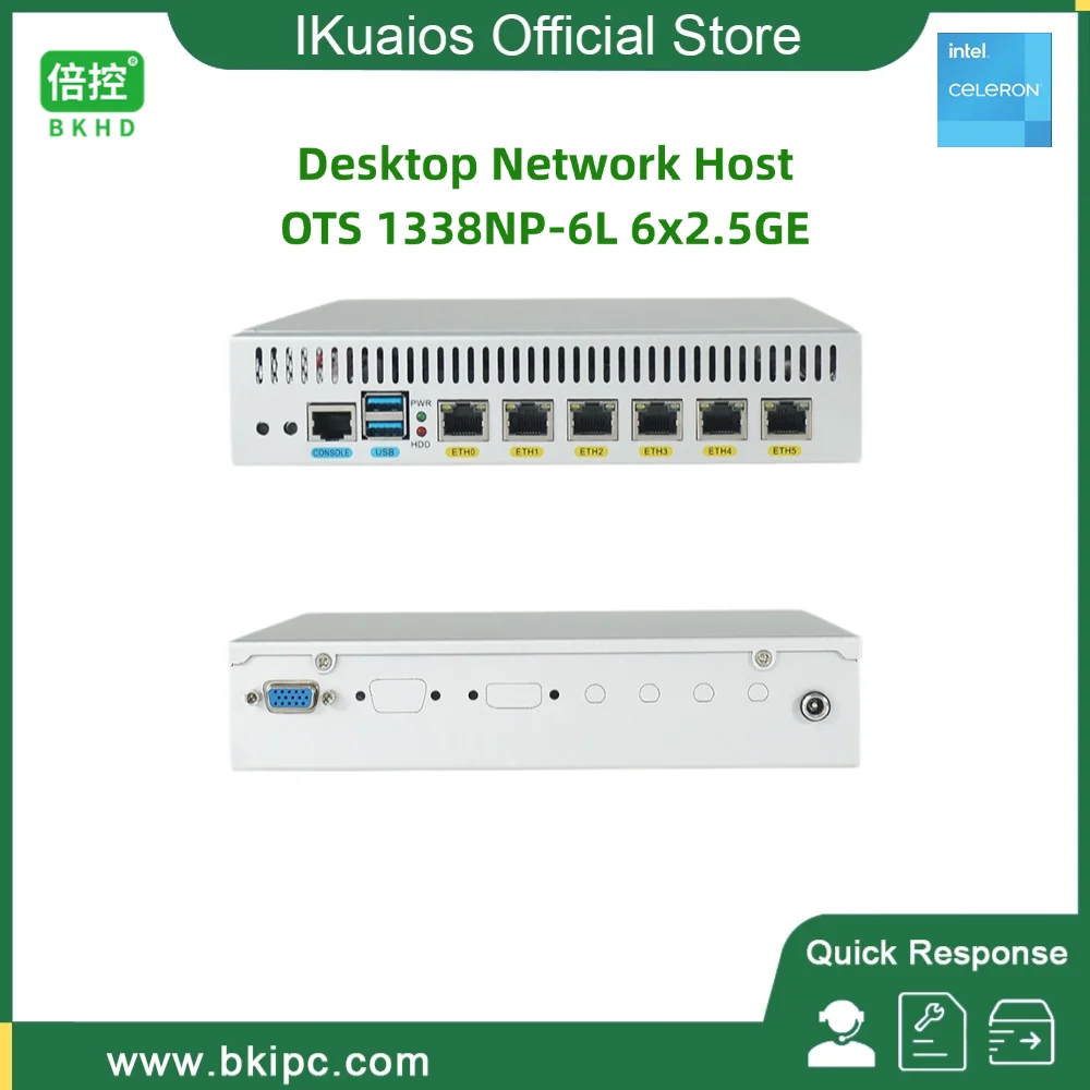 IKuaiOS 데스크탑 네트워크 장치 방화벽 라우터, 셀러론 프로세서 내부, 6x2.5GE 지지대 MikrotikOS Pfsense OpenWRT OTS 1338 6L