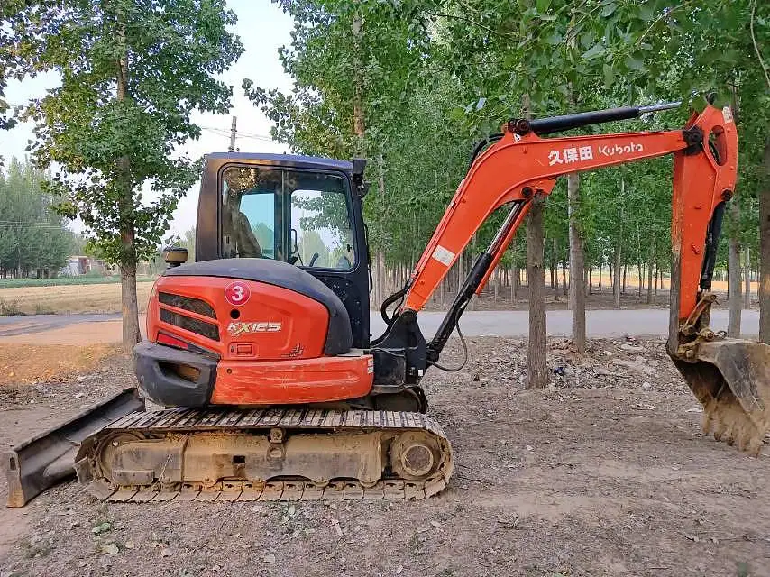 Used KUBOTA KX165-5 165 Hydraulic Crawler Excavator 6.5 Ton Construction Machinery For Sale A Low Price