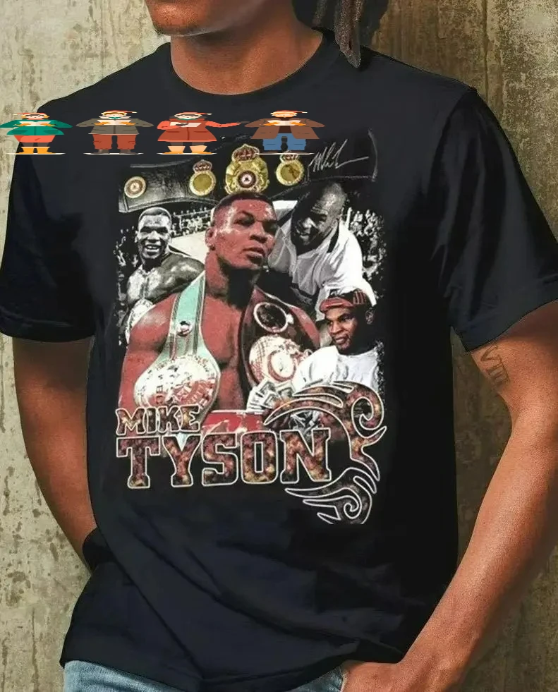 Iron Mike Tyson Vintage Mens Womens Boxing Fans Gift T Shirt. Short Sleeve 100% Cotton Casual T-shirts