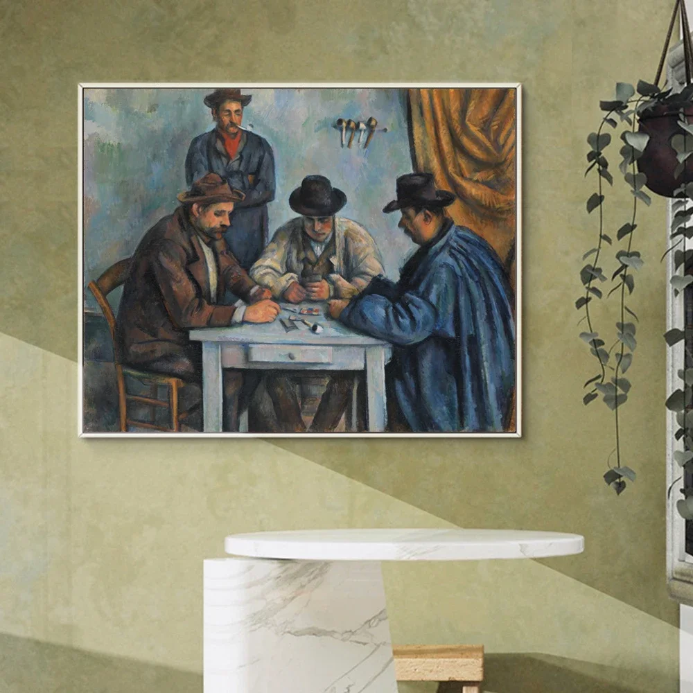Paul Cezanne The Card Players Canvas Painting Cezanne Card Players Post-Impressionist Poster Wall Art Decor