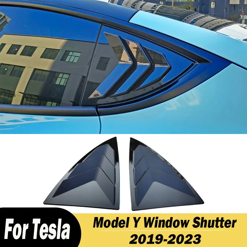 For Tesla Model Y 2019 2020 2021 2022 2023 Car Rear Window Side Window Shutter Spoiler Vent Cover Trimming Body Kits