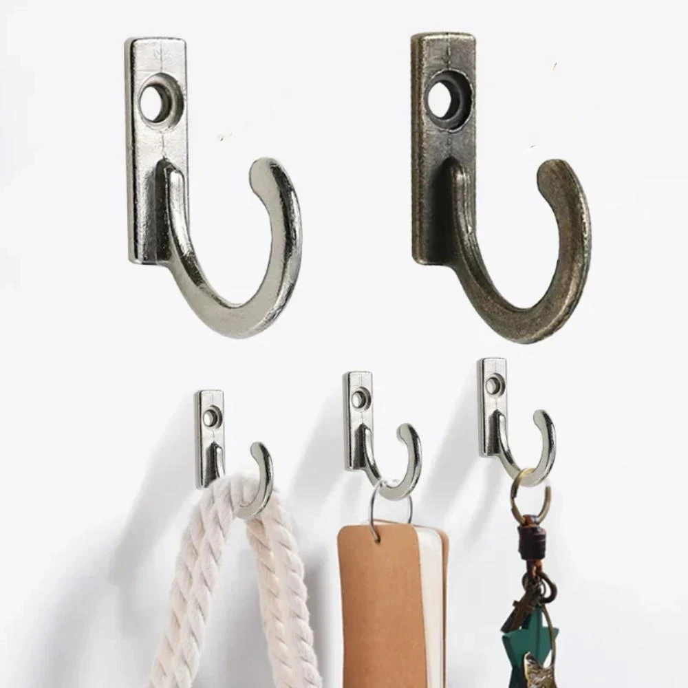 20Pcs Vintage Hooks Wall Hanger Curved Buckle Horn Lock Clasp Hook For Wooden Jewelry Box Furniture Home Decor image 2