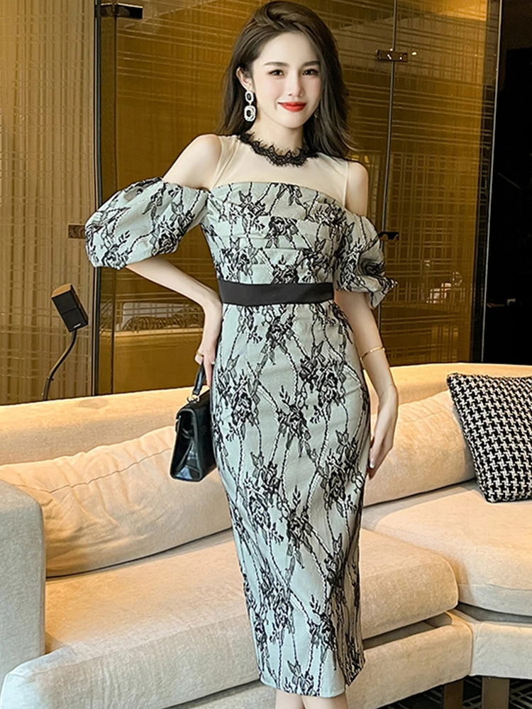 self portrait black off the shoulder dress self-portrait - Black Tailored Midi Dress