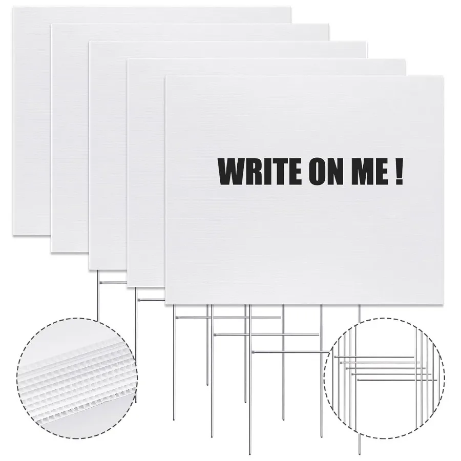 6 pezzi 24 x 36 pollici foglio di plastica ondulata cartello corrugato spessore 4 mm fogli di bordo bianco impermeabili ideali per garage