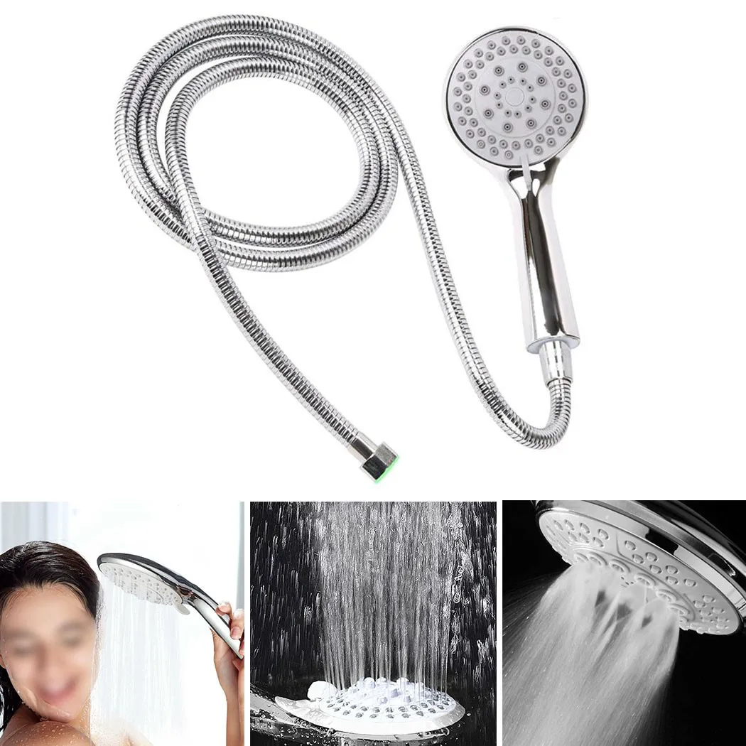Large 4 7 inch rain shower head, Handbrake 4 Modes, Unique shower experience, free and non shell, Water saving switch