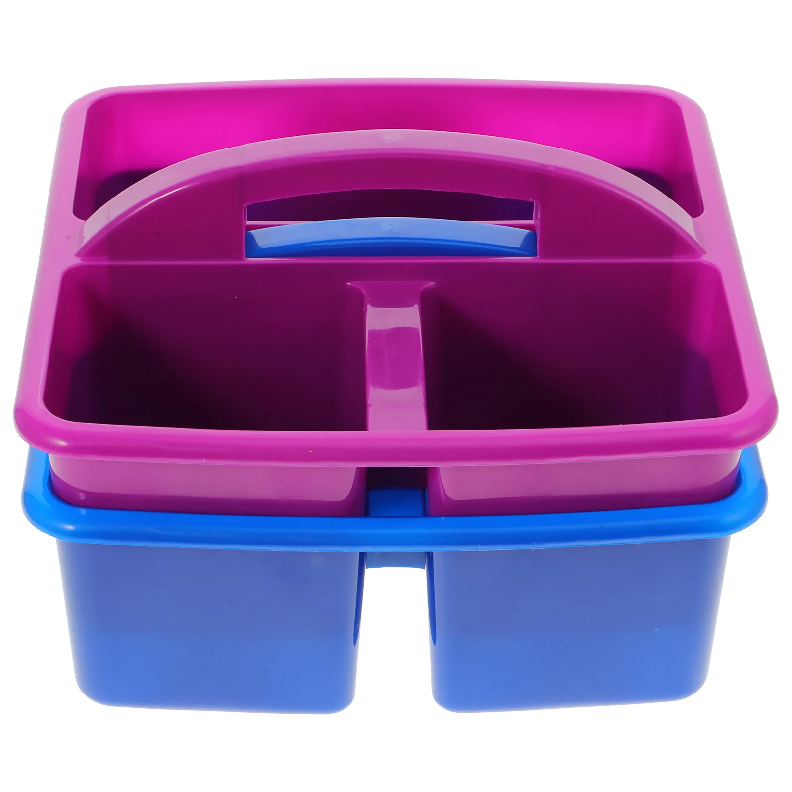 2 Pcs Storage Box Accessory Student Tool Organizer Drawing Brush Holder Paint Grid and Pen Plastic Portable Basket