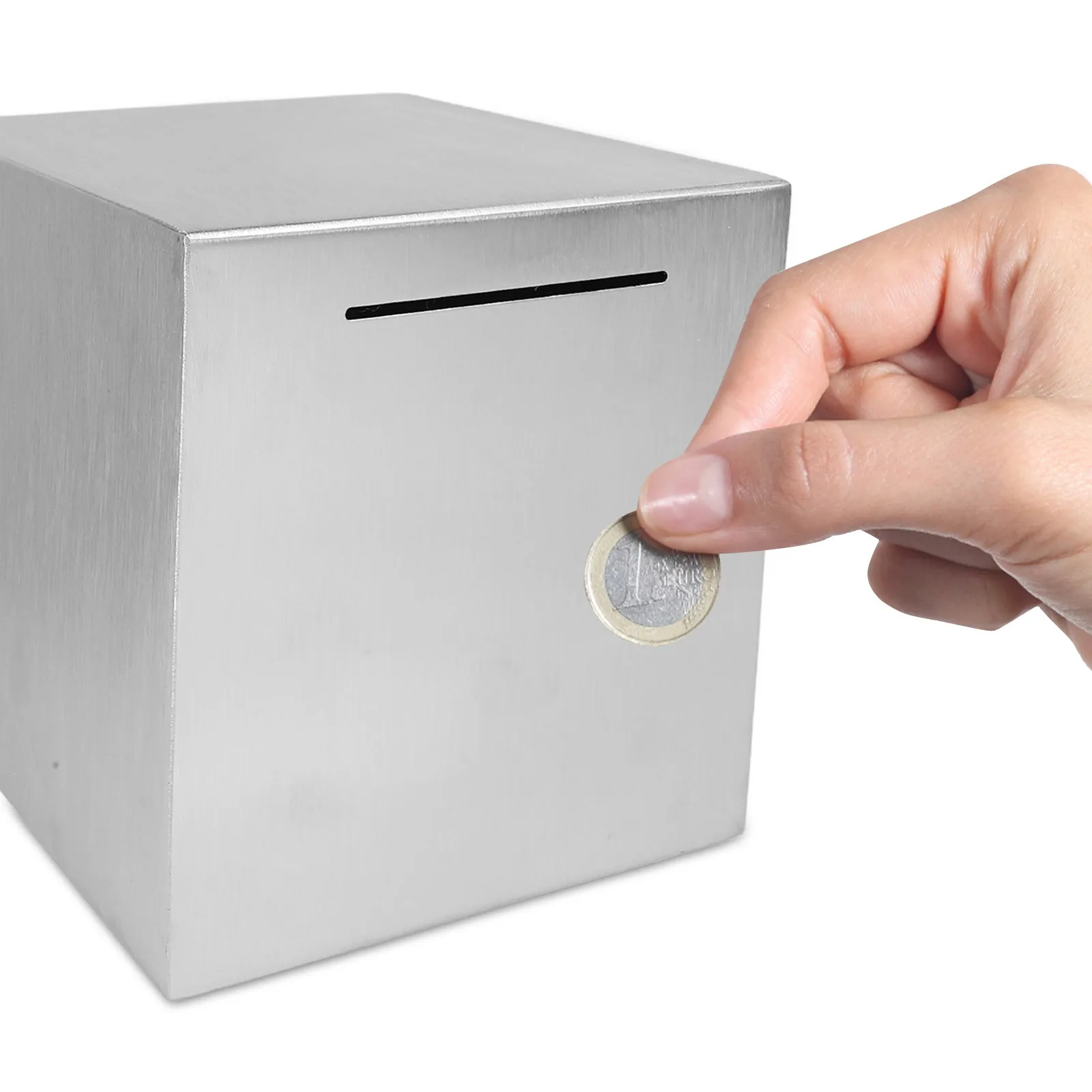 Stainless Steel Saving Bank Large Capacity Metal Piggy Bank Unbreakable Coin Container for Adults Money Box for Adults