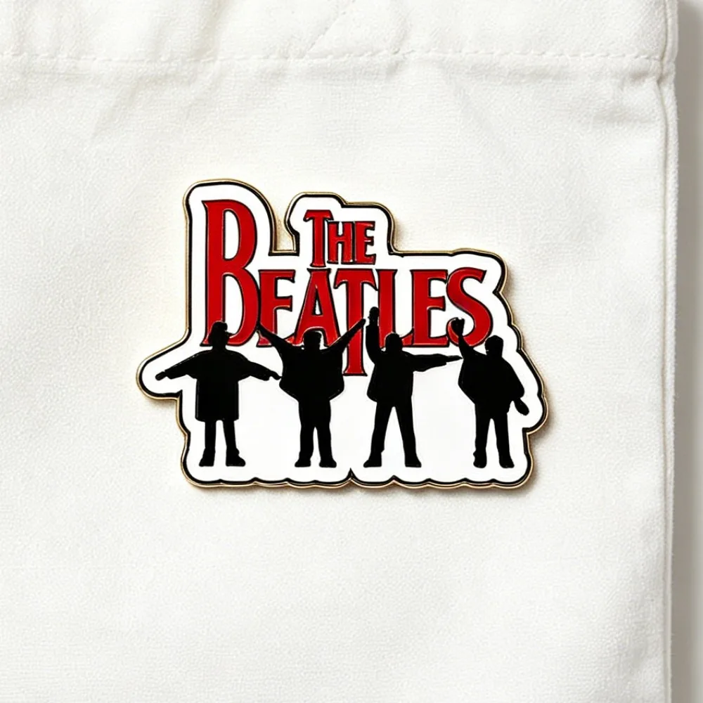 The Beatles Rock Band Enamel Pin Classic Band Silhouette Lapel Brooch Badge for Jacket Backpack Music Fan Jewelry Gift