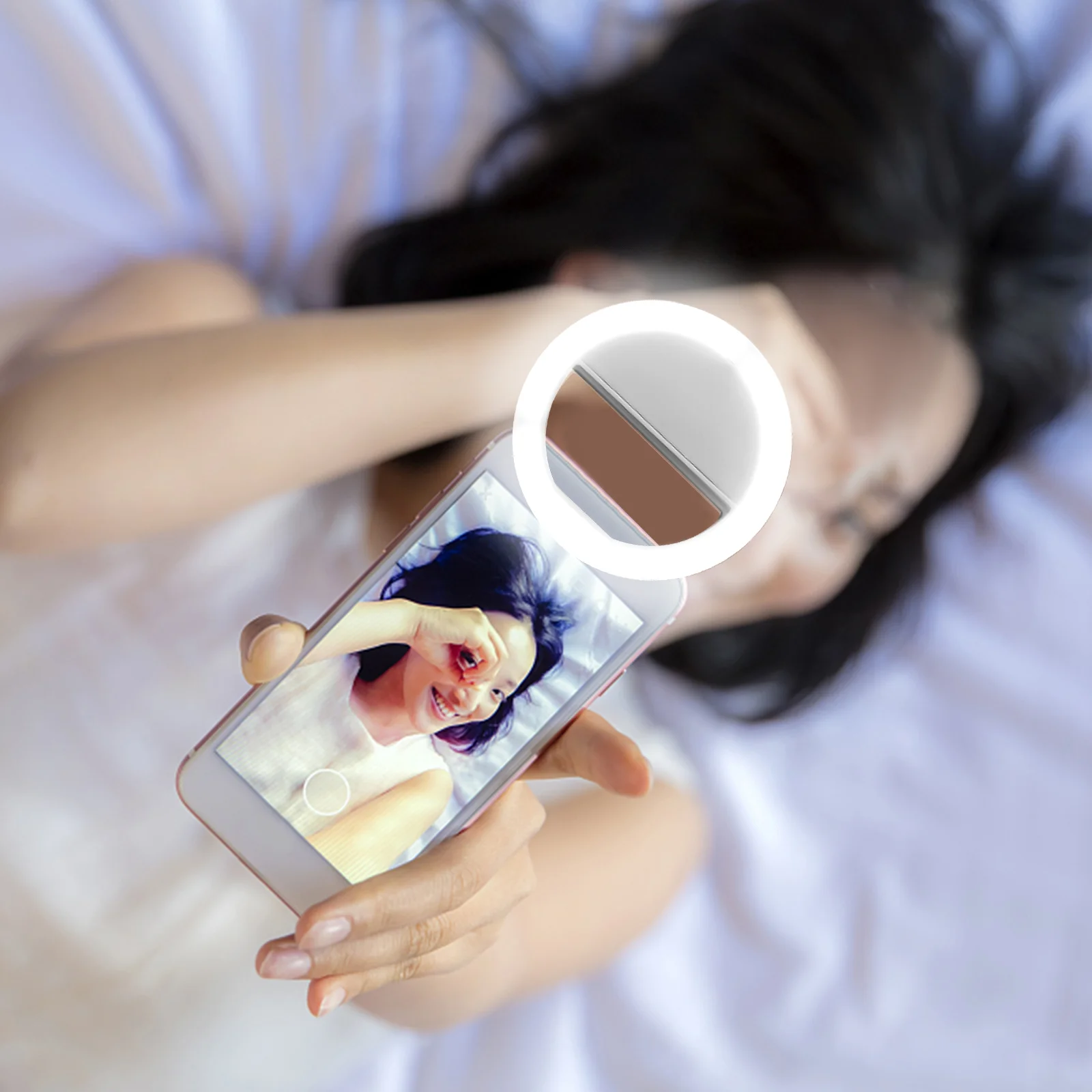 Computers and Tablets Selfie Lamp LED Round Clip-on Fill Light ( ) Mobile Phone Portable for Cellphone Abs Ring